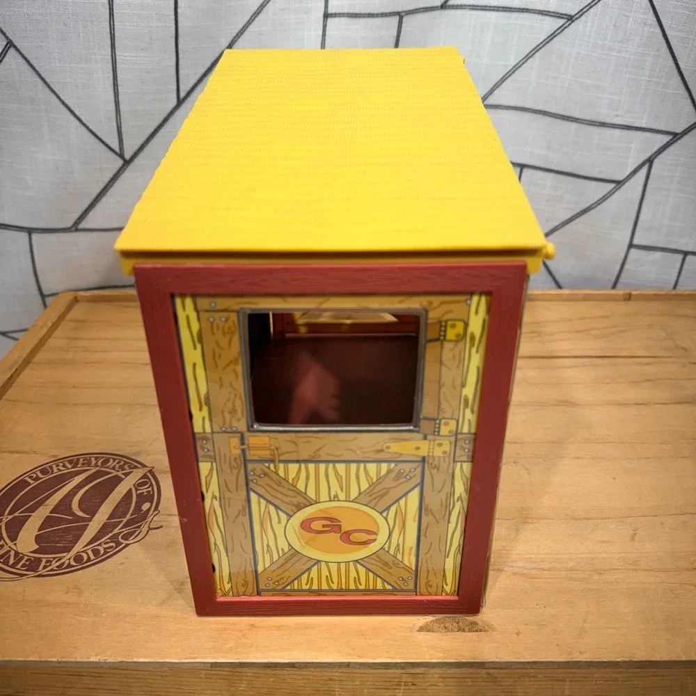 Vintage Grand Champions Horse Stall Stable Red‎ Yellow Marchon Toy Playset Piece